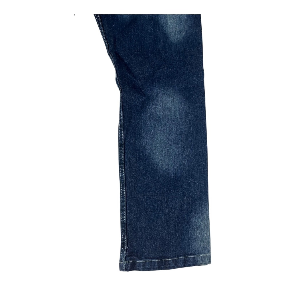 Dash Denim Men's Slim Fit Distressed Ripped Dark Wash Jeans Size 46x32 - Picture 12 of 16